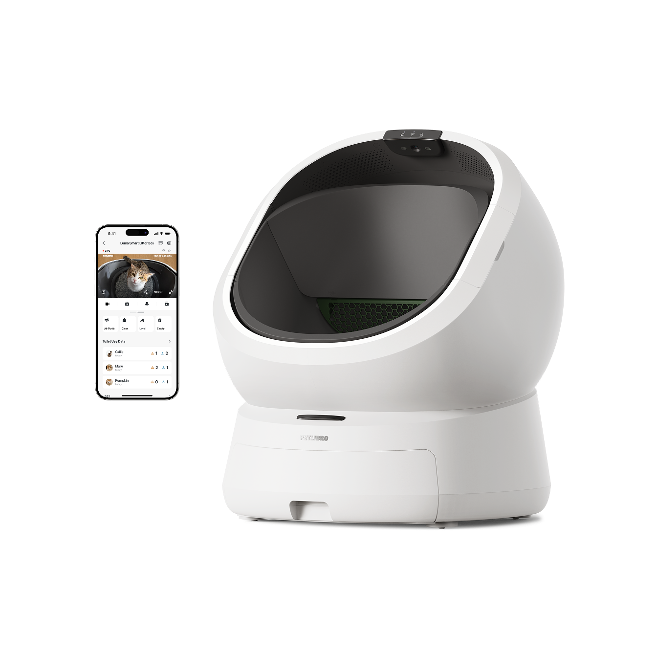 Luma Smart Litter Box with Wet Feeder
